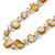 Long Sandy Brown Shell Nugget and Clear Glass Crystal Bead Necklace - 118cm  L - view 3