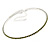 Thin Olive Green Top Grade Austrian Crystal Choker Necklace In Rhodium Plated Metal - 36cm L/ 10cm Ext - view 8