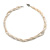 3 Strand Intertwine Off White Coral, Freshwater Pearl Necklace With Silver Tone Spring Ring Closure - 47cm L - view 3