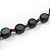 Brown/ Black Resin and Glass Bead Long Necklace - 86cm L - view 5