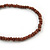 Brown/ Black Resin and Glass Bead Long Necklace - 86cm L - view 6