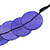 Exquisite Purple Shell Disk Black Faux Leather Cord Necklace - 66cm L - view 3