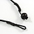 Statement Cluster Ceramic, Wood Bead and Silver Tone Ring Necklace with Black Cotton Cord (Brown, Black) - 56cm L - view 6