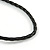 Geometric Black/ Metallic Silver Wood Bead Black Faux Leather Cord Necklace - 72cm L - view 6