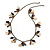 Boho Style Shell, Ceramic, Bone Charm with Bronze Tone Chain Necklace - 76cm L