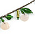 Boho Style Shell, Ceramic, Bone Charm with Bronze Tone Chain Necklace (Green/ Natural) - 76cm L - view 3