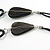 Black Ceramic Bead and Black Wood Ring Cotton Cord Necklace - 70cm L - view 5