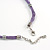 Purple Shell Flower Metal Wire with Black/ Purple Cotton Cord Necklace - 44cm L/ 5cm Ext - view 5