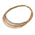 Gold/ Silver/ Rose Gold Tone Layered with Tunnel Detailing Magnetic Necklace - 44cm L - view 4