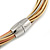 Gold/ Silver/ Rose Gold Tone Layered with Tunnel Detailing Magnetic Necklace - 44cm L - view 6