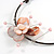 Pastel Pink Sea Shell Butterfly Pendant with Flex Wire Choker Necklace - Adjustable - view 5