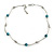 Delicate Ceramic and Acrylic Bead Necklace In Silver Tone (Light Blue) - 45cm L/ 4cm Ext
