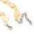Pastel Yellow Coin Shell and Crystal Glass Bead Necklace with Silver Tone Closure - 56cm L/ 5cm Ext - view 5