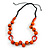 Signature Wood, Ceramic, Acrylic Bead Black Cord Necklace (Orange) - 72cm L (Adjustable) - view 7