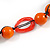 Signature Wood, Ceramic, Acrylic Bead Black Cord Necklace (Orange) - 72cm L (Adjustable) - view 4