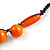 Signature Wood, Ceramic, Acrylic Bead Black Cord Necklace (Orange) - 72cm L (Adjustable) - view 6