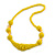 Chunky Yellow Glass and Shell Bead Necklace - 70cm L - view 7