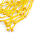 Statement Multistrand Banana Yellow Glass Bead, Semiprecious Stone Tassel Necklace - 66cm L/ 12cm Tassel - view 4