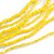 Multistrand Banana Yellow Glass Bead Necklace - 70cm Long - view 3