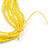 Multistrand Banana Yellow Glass Bead Necklace - 70cm Long - view 5