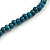 Dark Teal Wood Bead Necklace - 70cm Long - view 6