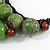 Statement Dusty Green Resin Ball, Black Rubber Cord Bib Necklace - 52cm L - view 6