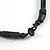 Statement Dusty Green Resin Ball, Black Rubber Cord Bib Necklace - 52cm L - view 7