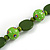 Romantic Butterfly Beaded Black Cord Necklace in Green - 56cm L - Adjustable - view 6