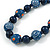 Signature Wood, Ceramic Bead Black Cord Necklace (Dark Blue) - 66cm L (Adjustable) - view 4
