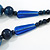 Signature Wood, Ceramic Bead Black Cord Necklace (Dark Blue) - 66cm L (Adjustable) - view 3