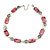 Light Grey Glass Bead, Ox Blood Shell, Cream Freshwater Pearl Necklace with Silver Tone Closure - 44cm L/ 5cm Ext - view 3