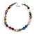 Stunning Glass and Agate Bead Necklace with Silver Tone Closure (Multicoloured) - 42cm L/ 6cm Ext - view 3