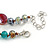 Stunning Glass and Agate Bead Necklace with Silver Tone Closure (Multicoloured) - 42cm L/ 6cm Ext - view 5