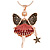 Crystal Fairy Pendant with Long Gold Tone Chain - 72cm L/ 5cm Ext