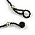 Black/ Grey Glass, Resin Bead Chunky Necklace - 50cm Long - view 7