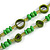 Long Green/ Olive Wood, Glass, Bone Beaded Necklace - 116cm L - view 4