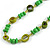 Long Green/ Olive Wood, Glass, Bone Beaded Necklace - 116cm L - view 5