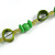 Long Green/ Olive Wood, Glass, Bone Beaded Necklace - 116cm L - view 6
