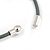 Mouse Grey Leather with Light Silver Scratched Gradusted Disks Magnetic Necklace - 47cm L - view 6