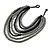 Multistrand Layered Bib Style Wood Bead Necklace In Black/ Grey - 40cm Shortest/ 70cm Longest Strand - view 3