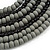 Multistrand Layered Bib Style Wood Bead Necklace In Black/ Grey - 40cm Shortest/ 70cm Longest Strand - view 5