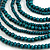 Multistrand Layered Bib Style Wood Bead Necklace In Teal Green - 40cm Shortest/ 70cm Longest Strand - view 5