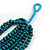 Multistrand Layered Bib Style Wood Bead Necklace In Teal Green - 40cm Shortest/ 70cm Longest Strand - view 6