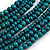 Multistrand Layered Bib Style Wood Bead Necklace In Teal Green - 40cm Shortest/ 70cm Longest Strand - view 3