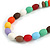 Multicoloured Resin Bead Long Necklace - 86cm Long - view 4