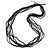 Multistrand Black Glass Bead Necklace - 70cm Long