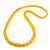 Long Chunky Resin Bead Necklace In Yellow - 86cm Long