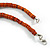 Orange Wood Button & Bead Chunky Necklace - 60cm Long - view 6
