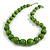 Lime Green Wood Bead Necklace - 48cm L/ 3cm Ext