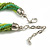 Lime/ Grass Green Glass Multistrand Twisted Necklace - 45cm L/ 7cm Ext - view 5